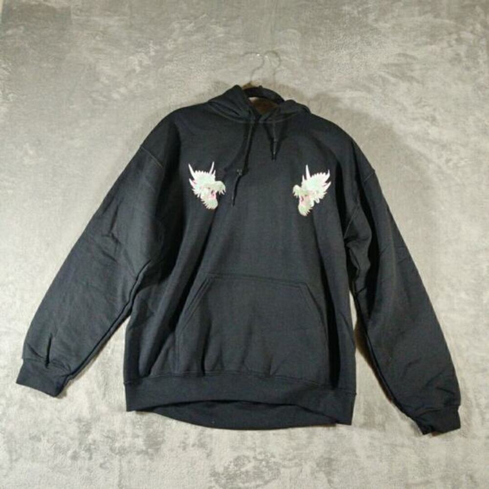 Novamen Sweatshirt Mens Medium Black Last Dragon‎ Streetwear Hooded